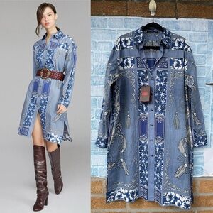 ETRO Printed cotton shirt dress size 48 /14